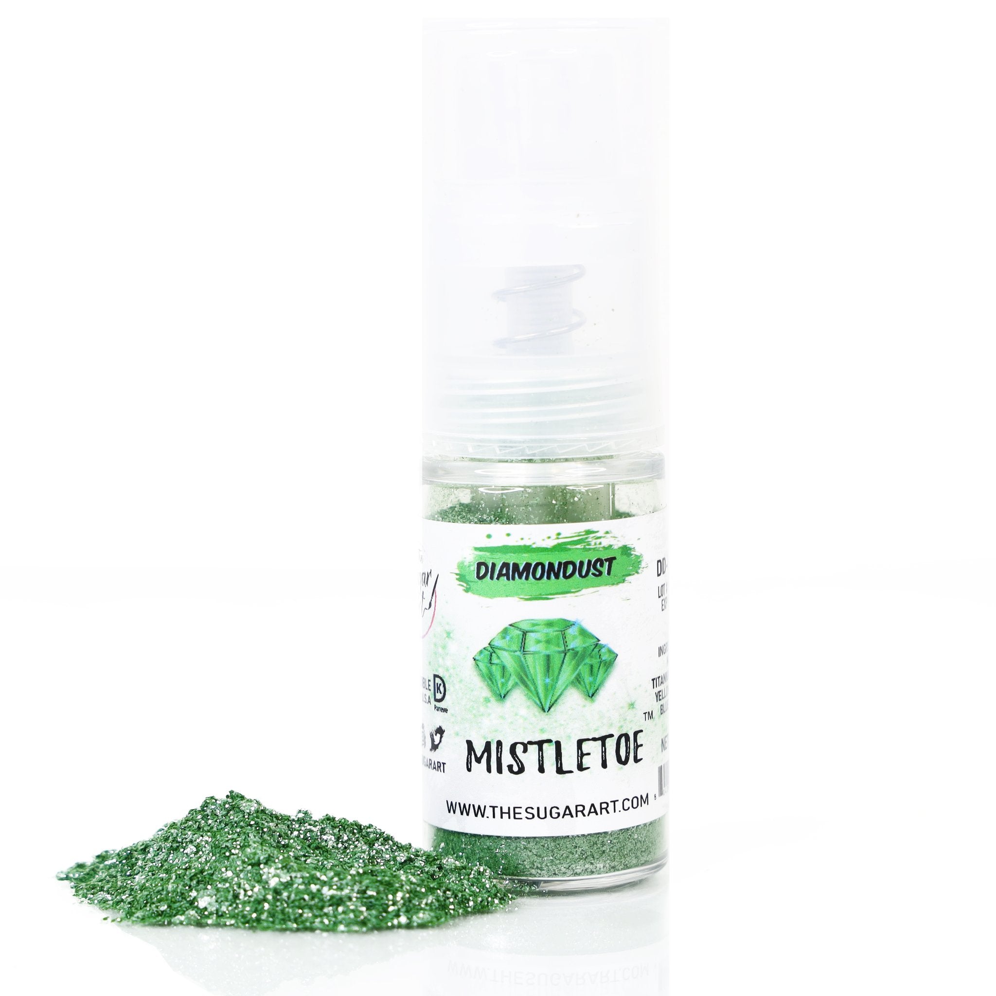 Mistletoe Dark Green Edible Glitter