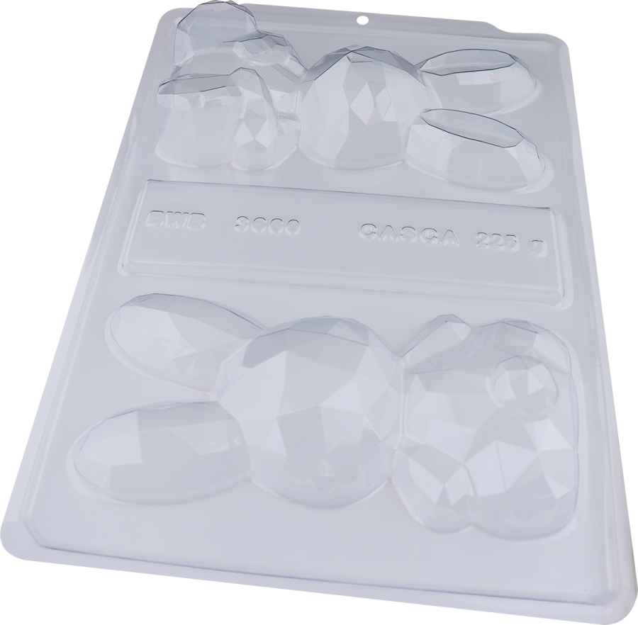 SEATED GEOMETRIC BUNNY CHOCOLATE MOULD