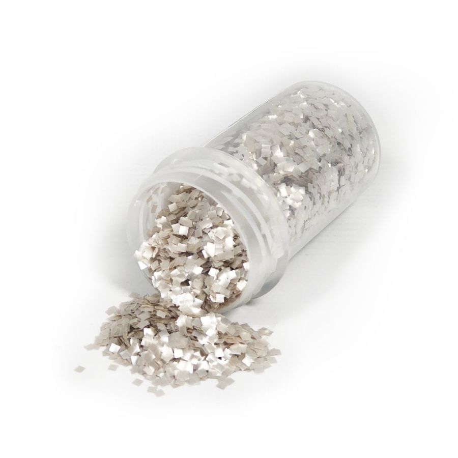 SILVER Edible Glitter Squares
