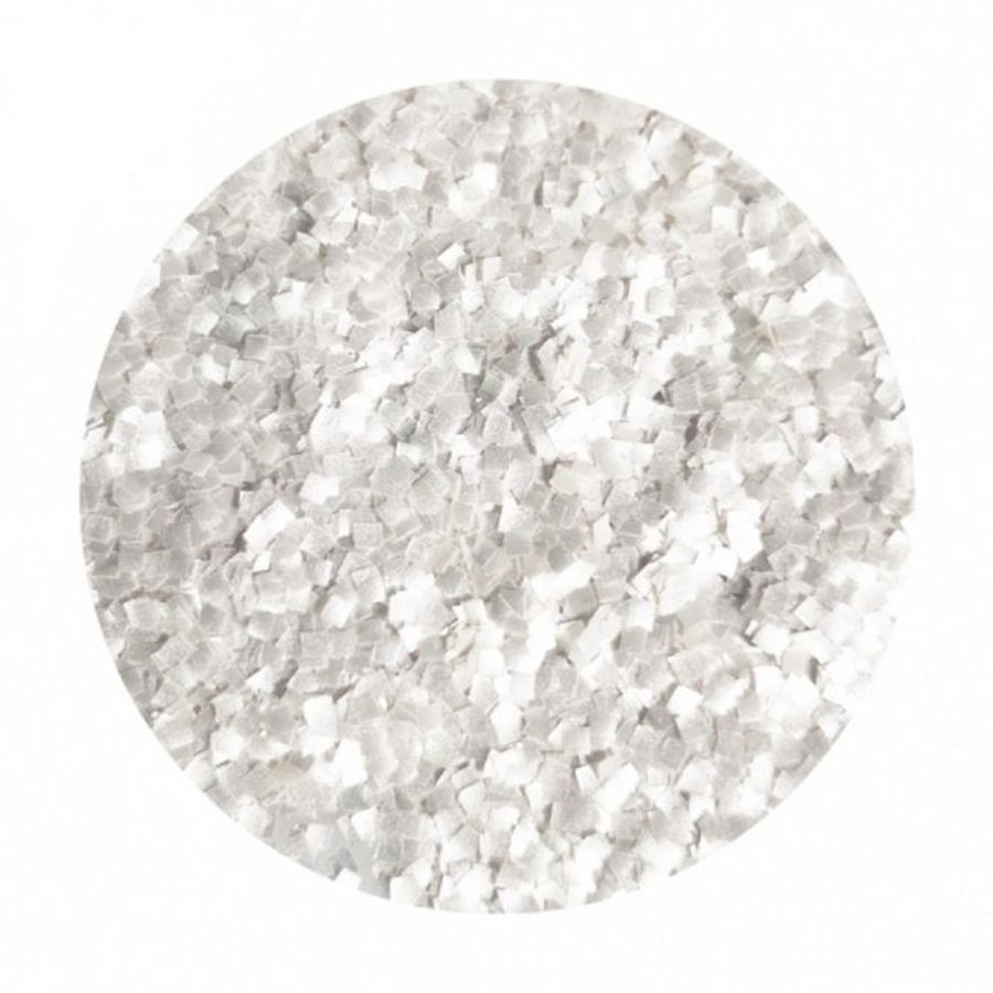 White Edible Glitter Squares