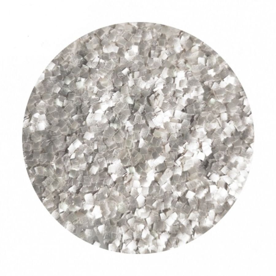 SILVER Edible Glitter Squares