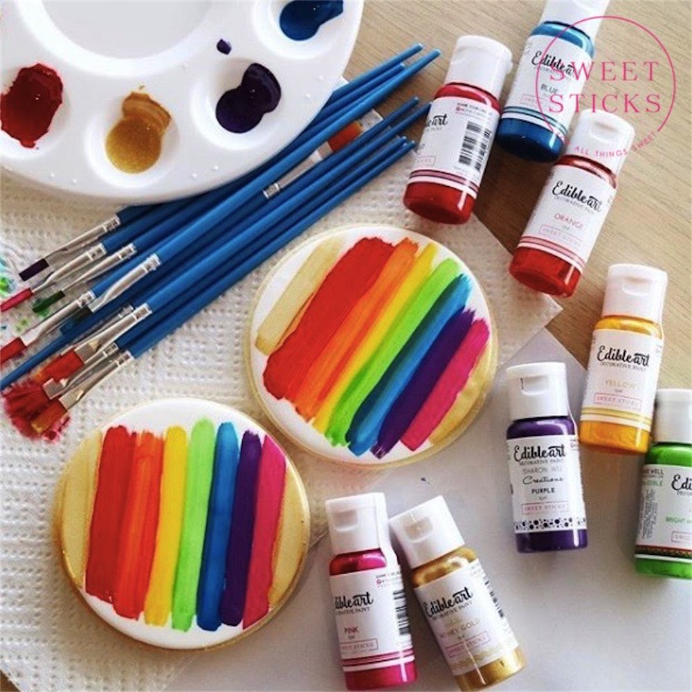 Edible Art Paint - Rainbow Set - 8 pack