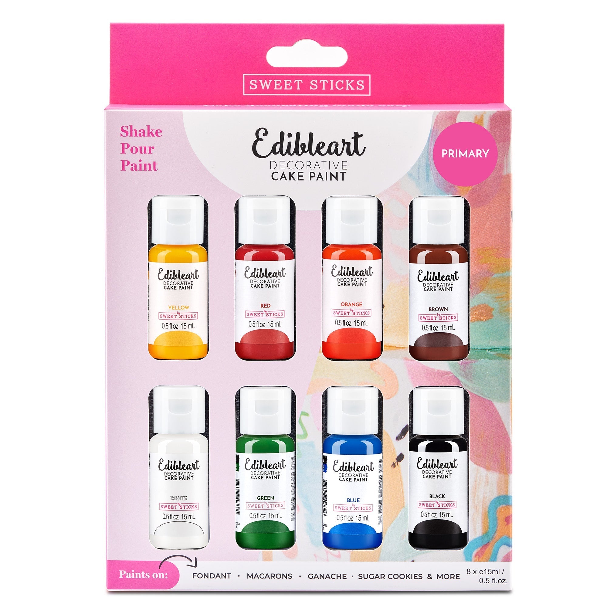 Edible Art Paint - Primary Set - 8 pack