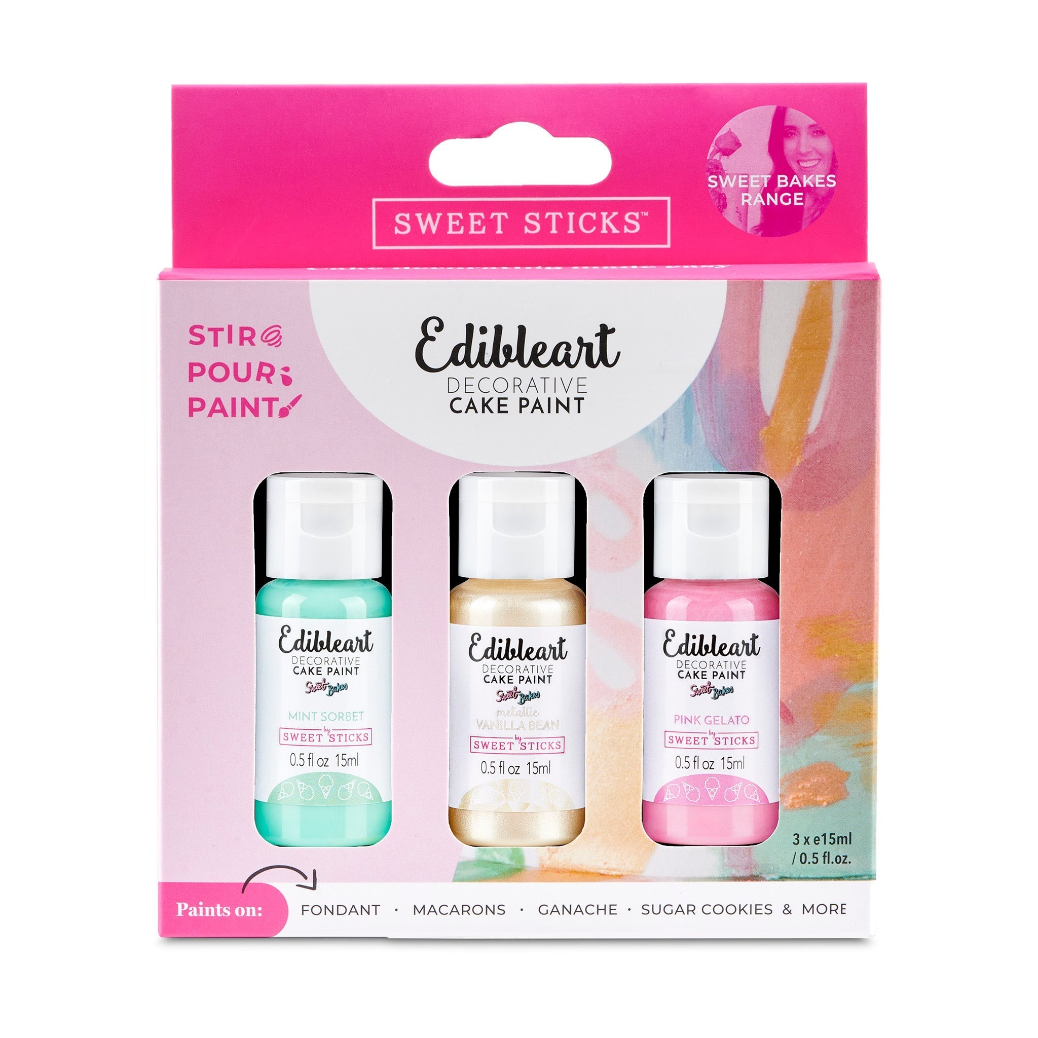 Edible Art Paint - SWEET BAKES - 3 pack