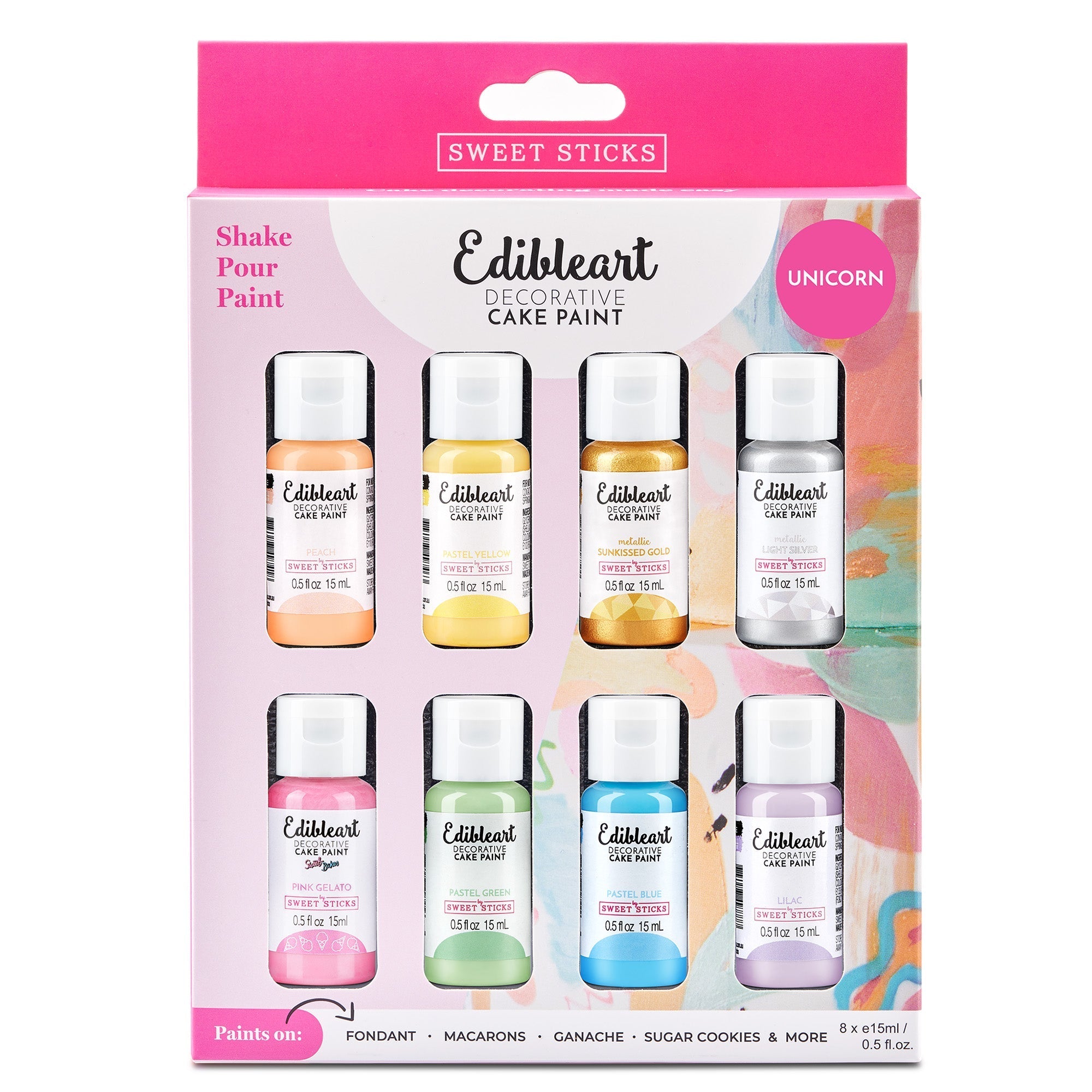 Edible Art Paint - UNICORN PACK Set - 8 pack