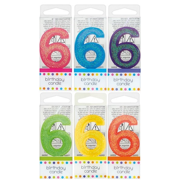 Sparkly Mini Numeral Birthday Cake Candle