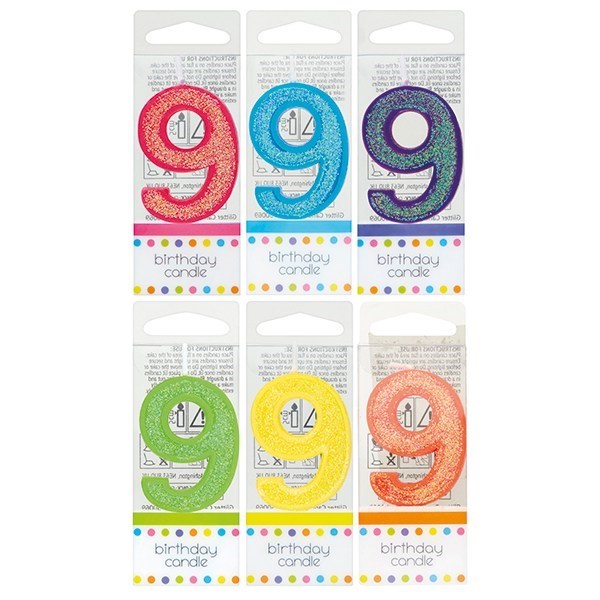 Sparkly Mini Numeral Birthday Cake Candle
