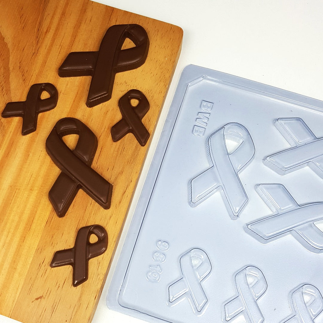 BREAST CANCER LINKS RIBBON CHOCOLATE MOULD
