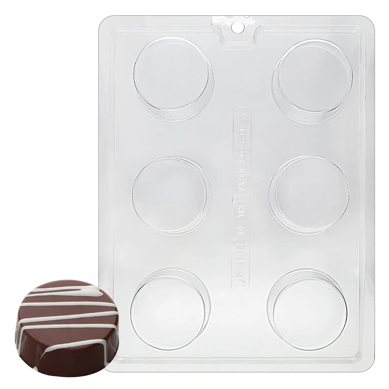 Plain Round Cookie Mould - 6 cavity