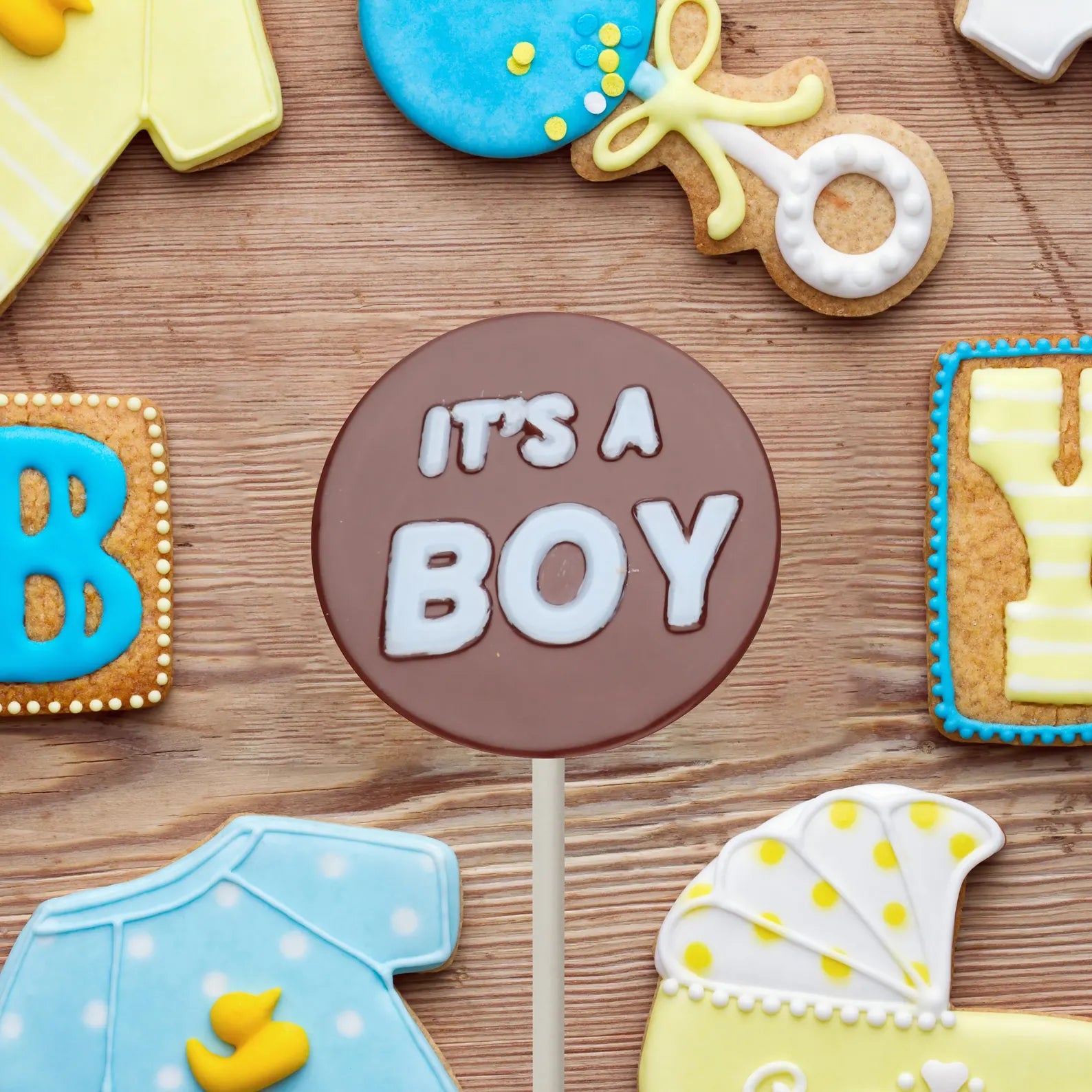 IT'S A BOY LOLLY CHOCOLATE MOULD