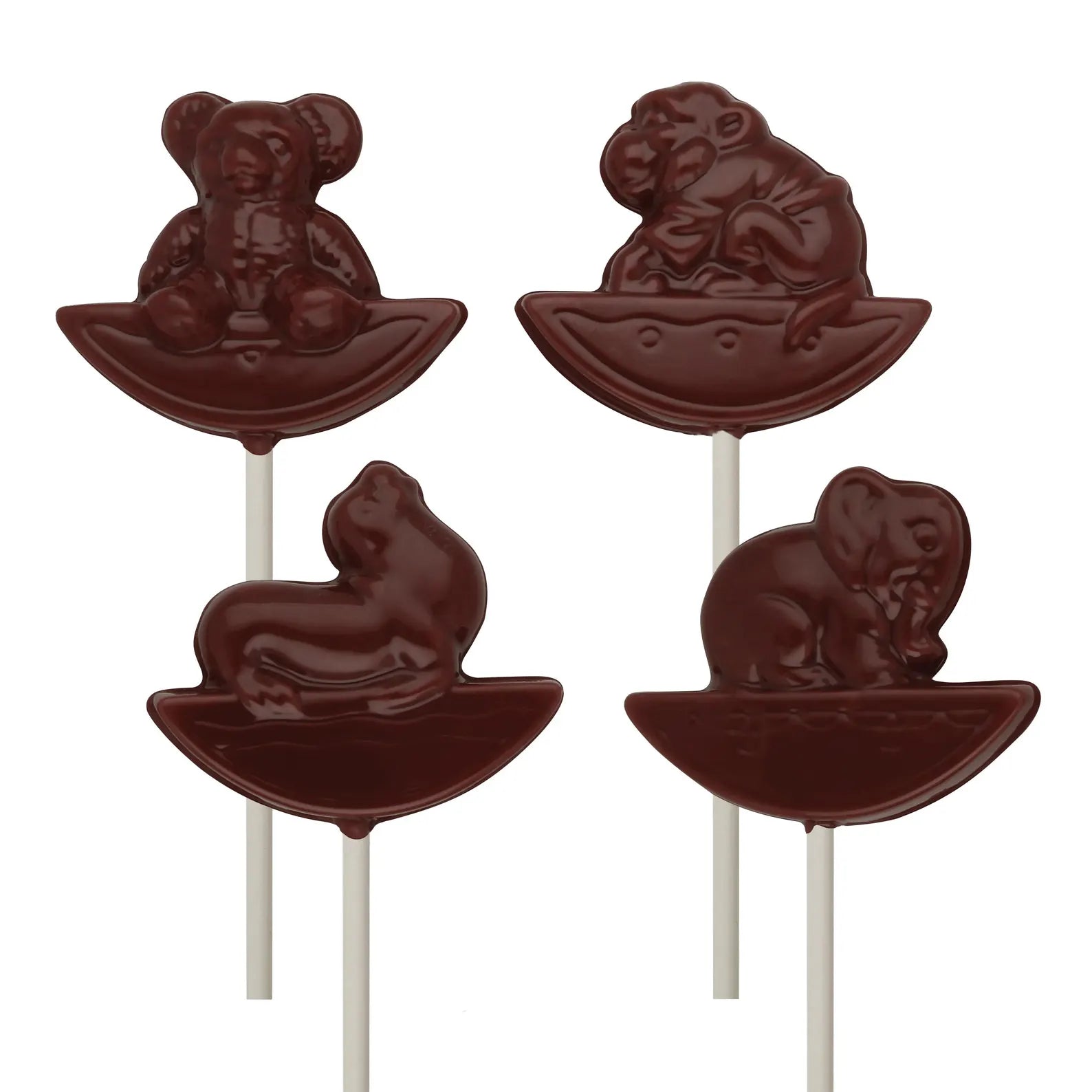 ASSORTED ROCKING ANIMAL LOLLY CHOCOLATE MOULD