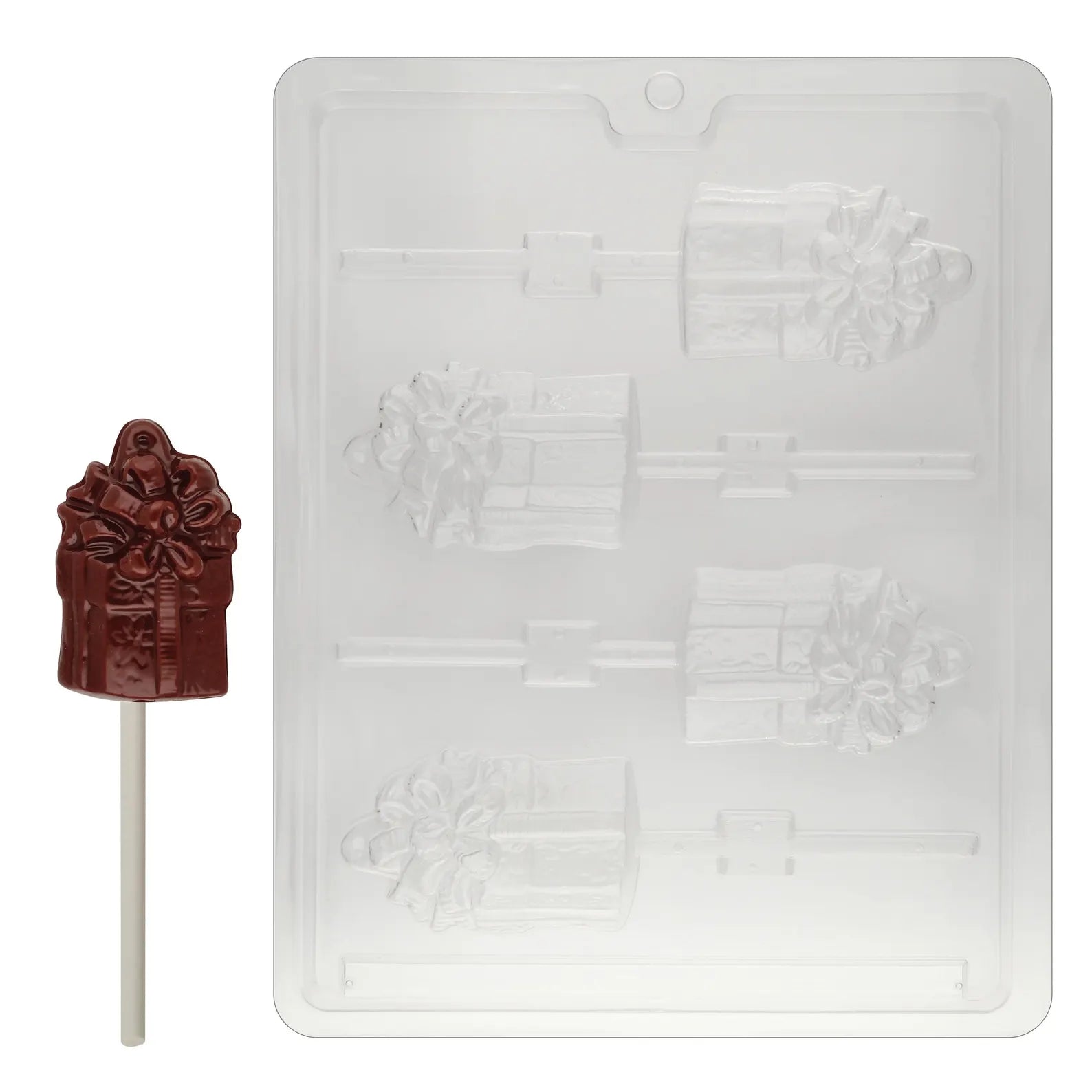 CHRISTMAS PRESENT LOLLIPOP CHOCOLATE MOULD