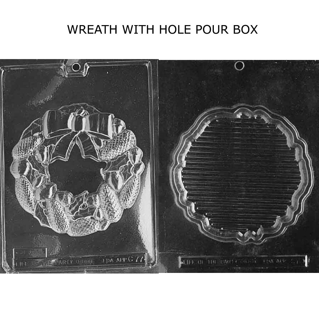 WREATH WITH HOLE POUR BOX CHOCOLATE MOULD
