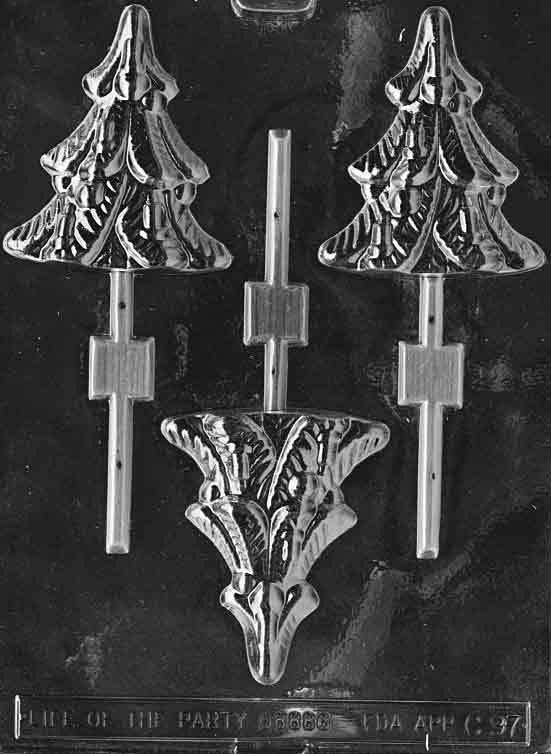 Christmas Tree Lollipop Chocolate Candy Mould