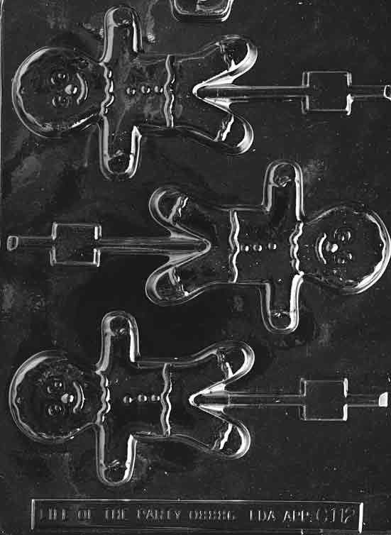 Ginger Bread Man Lollipop Chocolate Candy Mould