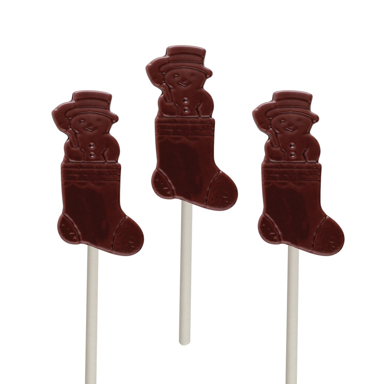 Snowman in Stocking Lollipop Chocolate Candy Mould