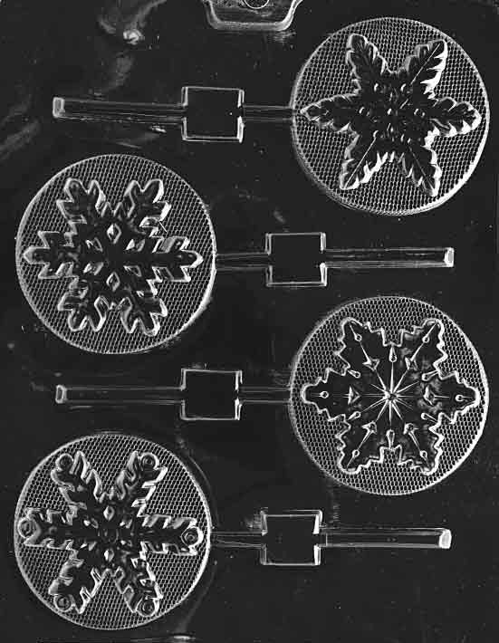 ASSORTED SNOWFLAKES LOLLY CHOCOLATE MOULD