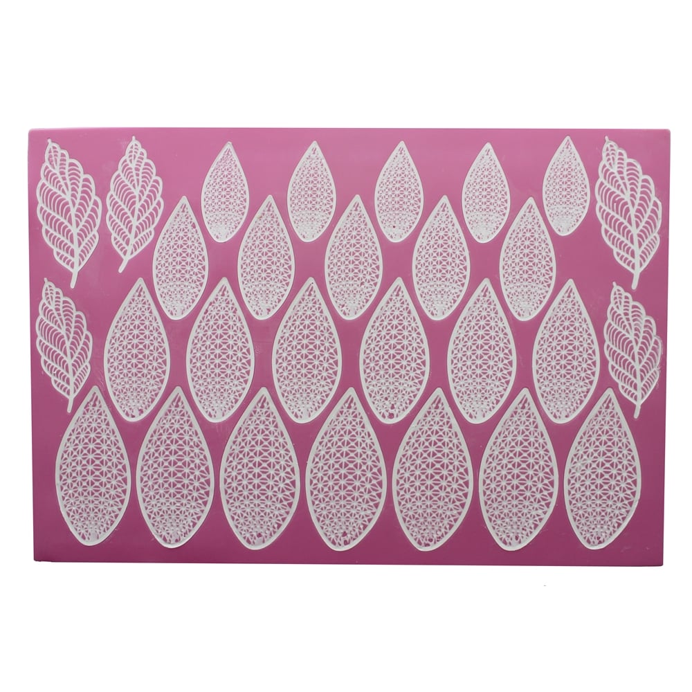 Fantasy Flower Petals And Leaves - 3D Large Lace Mat