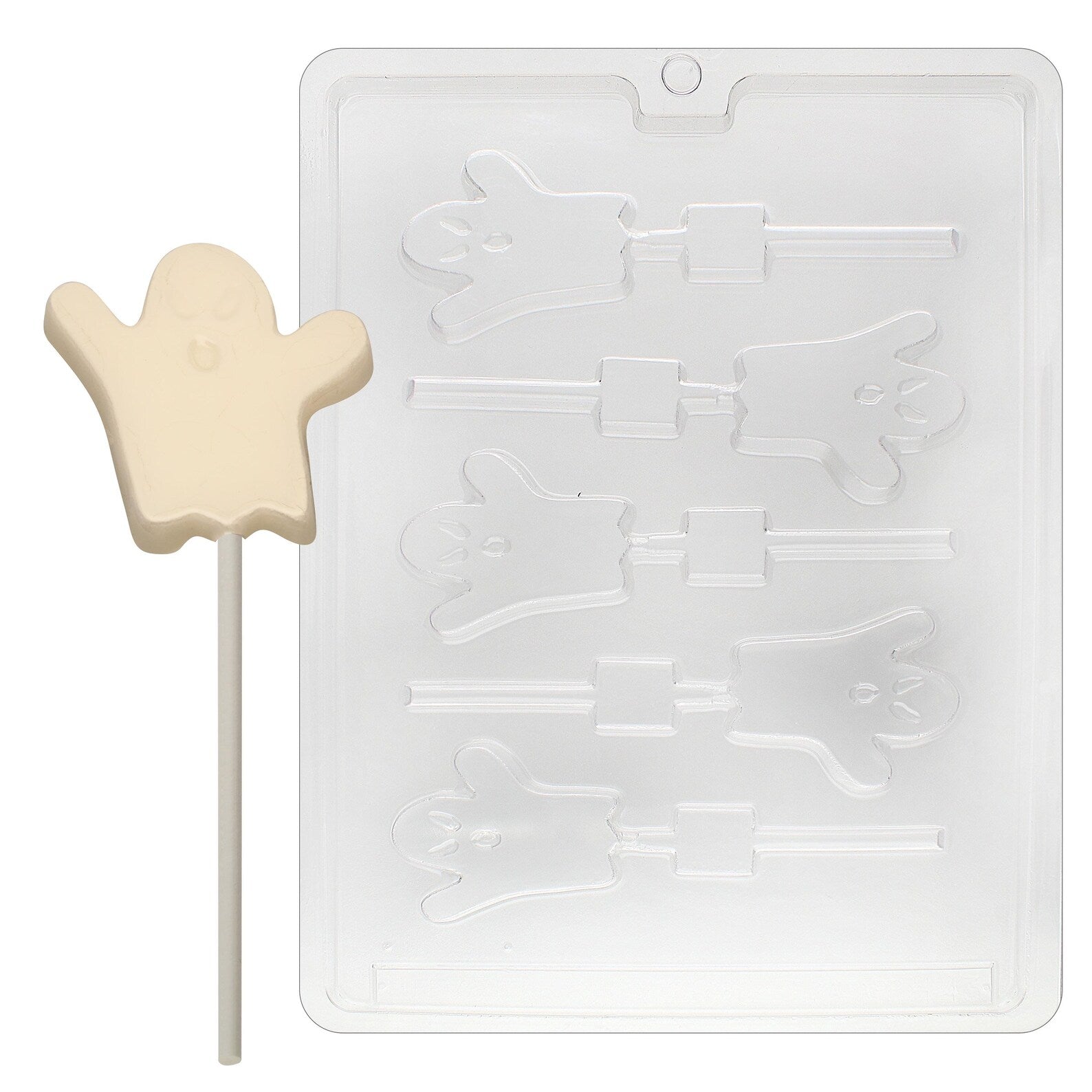 SMALL GHOST LOLLY CHOCOLATE MOULD