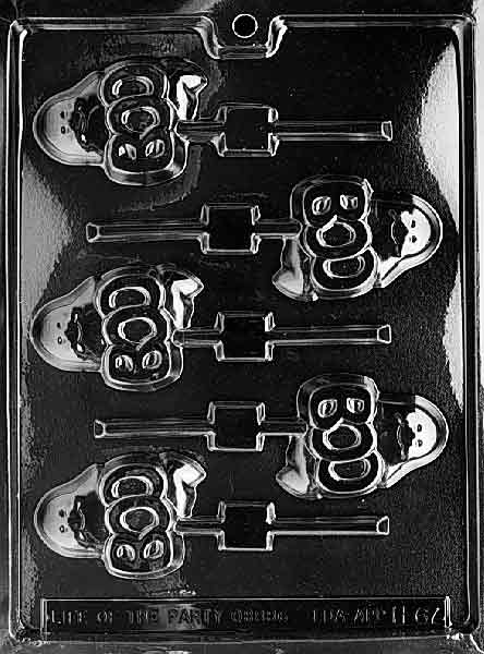 Halloween Boo Ghost Lollipop Chocolate Candy Mould