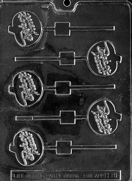 Halloween Trick or Treat Pumpkin Lollipop Chocolate Candy Mould