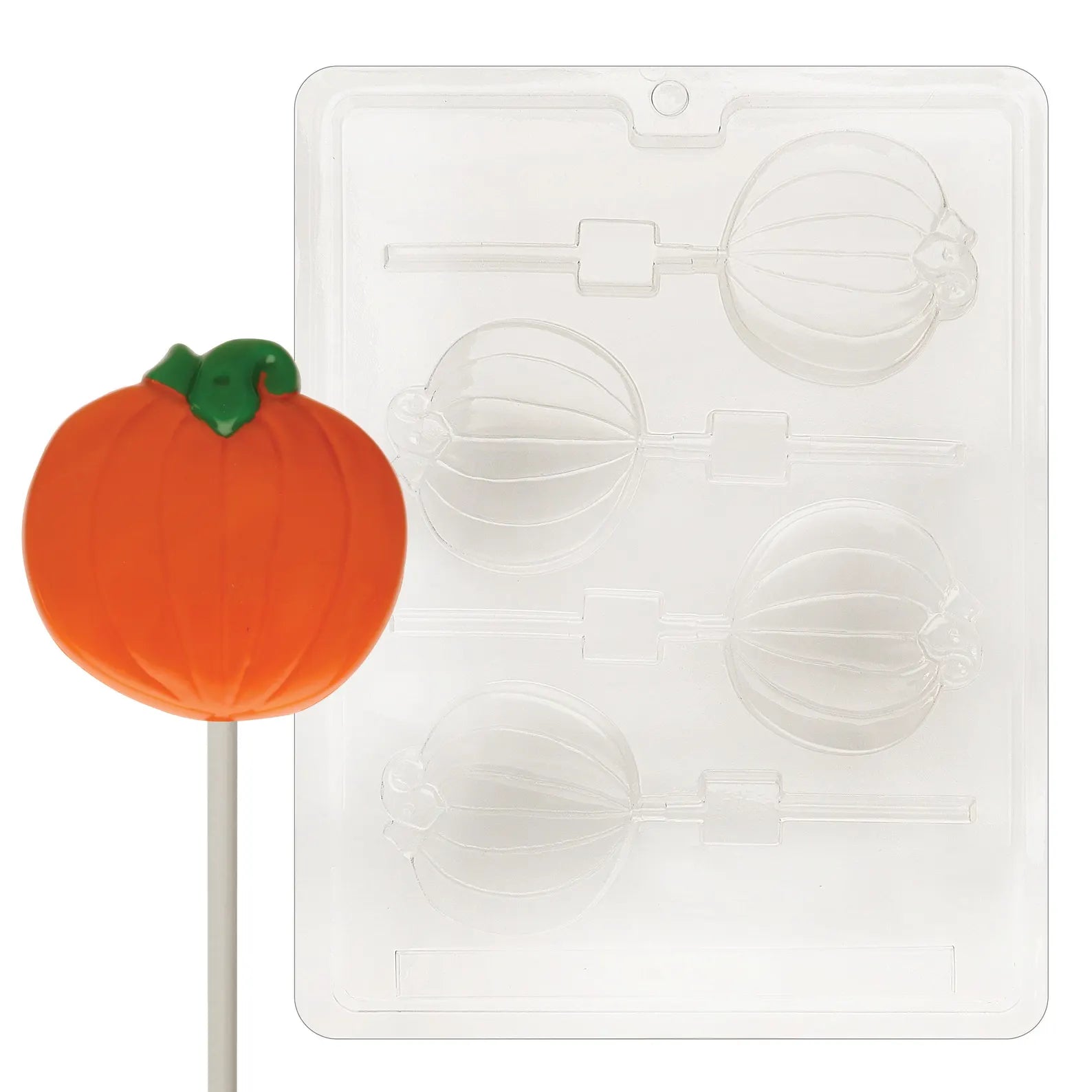 PLAIN PUMPKIN LOLLY CHOCOLATE MOULD