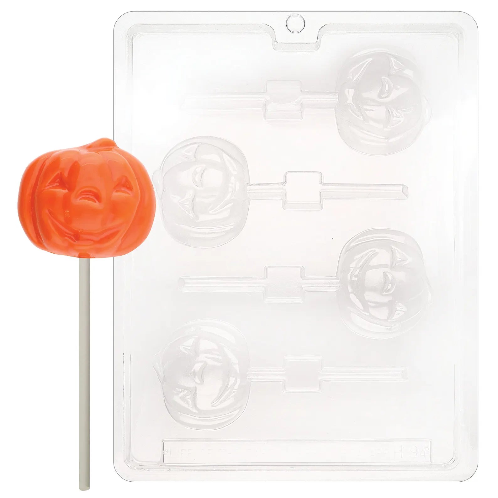 Halloween Smiling Pumpkin Lollipop Chocolate Candy Mould