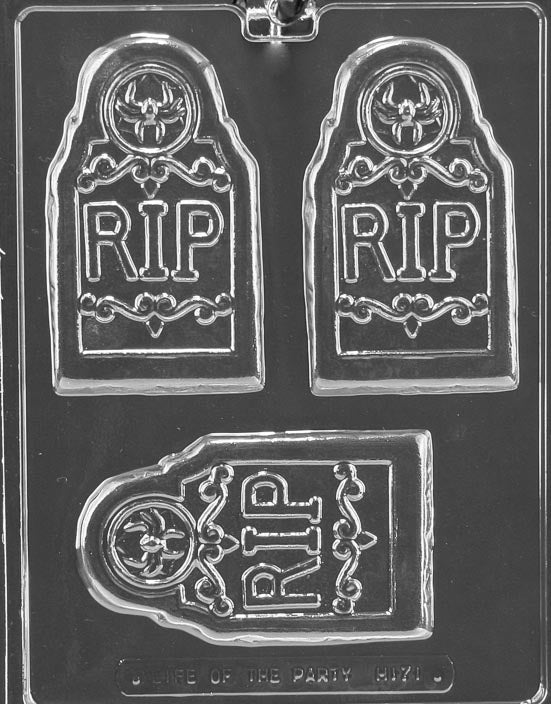 R.I.P. Tombstone Bar Halloween Chocolate Candy or Soap Mould