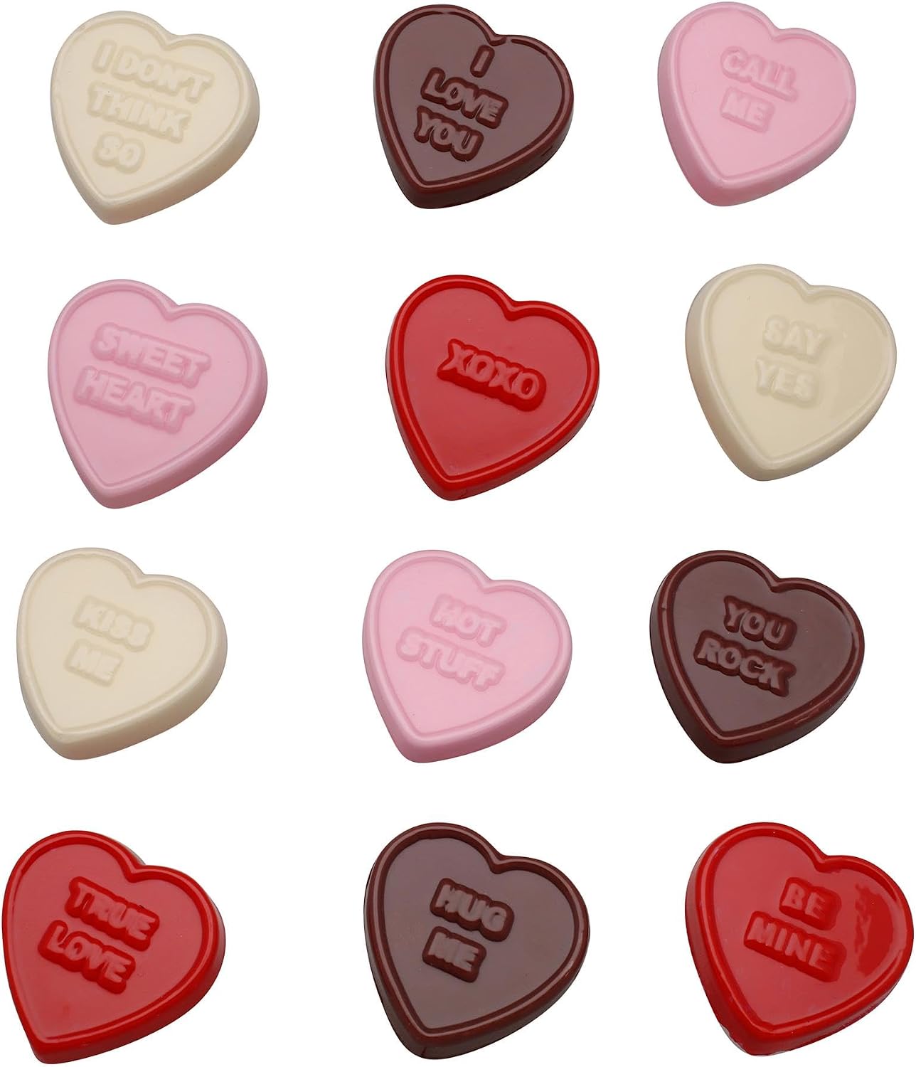 Candy Heart Sayings Chocolate Mould