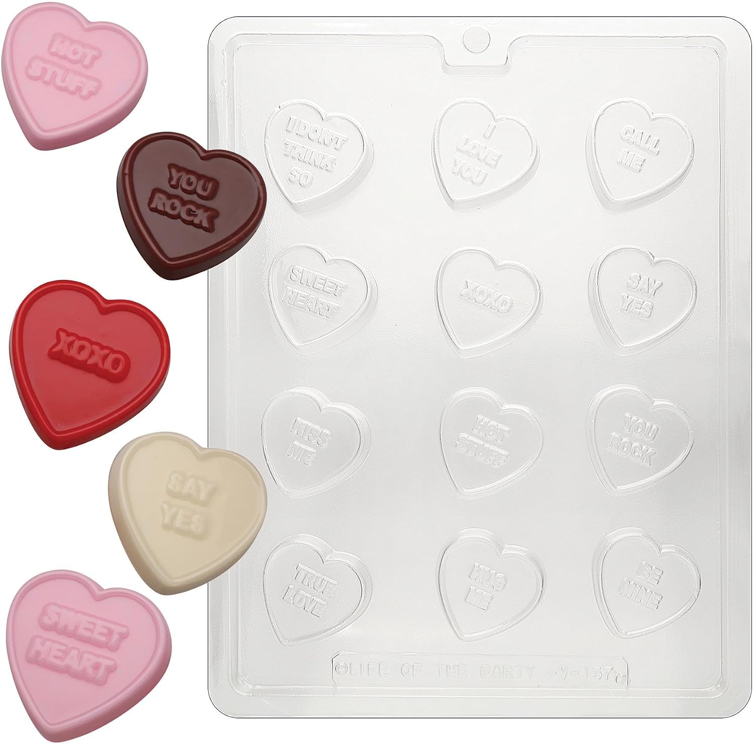 Candy Heart Sayings Chocolate Mould