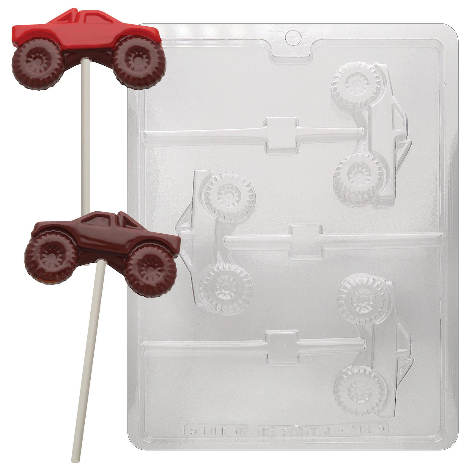 MONSTER TRUCK LOLLY CHOCOLATE MOULD