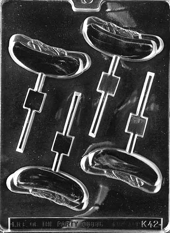 Hot Dog Lollipop Sucker Chocolate Candy Mould