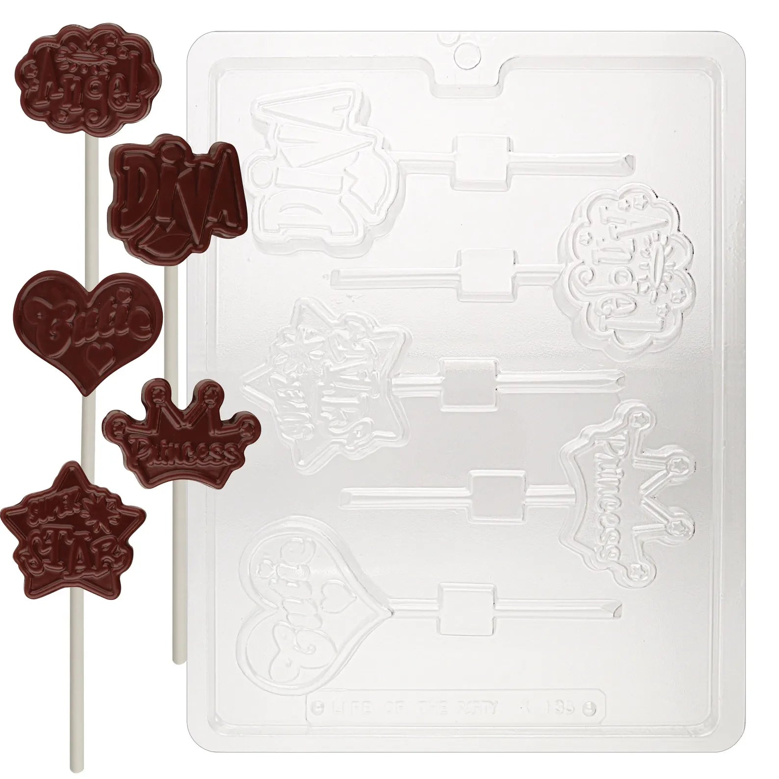 Girly Lollipop Diva Princess Chocolate Candy Mould