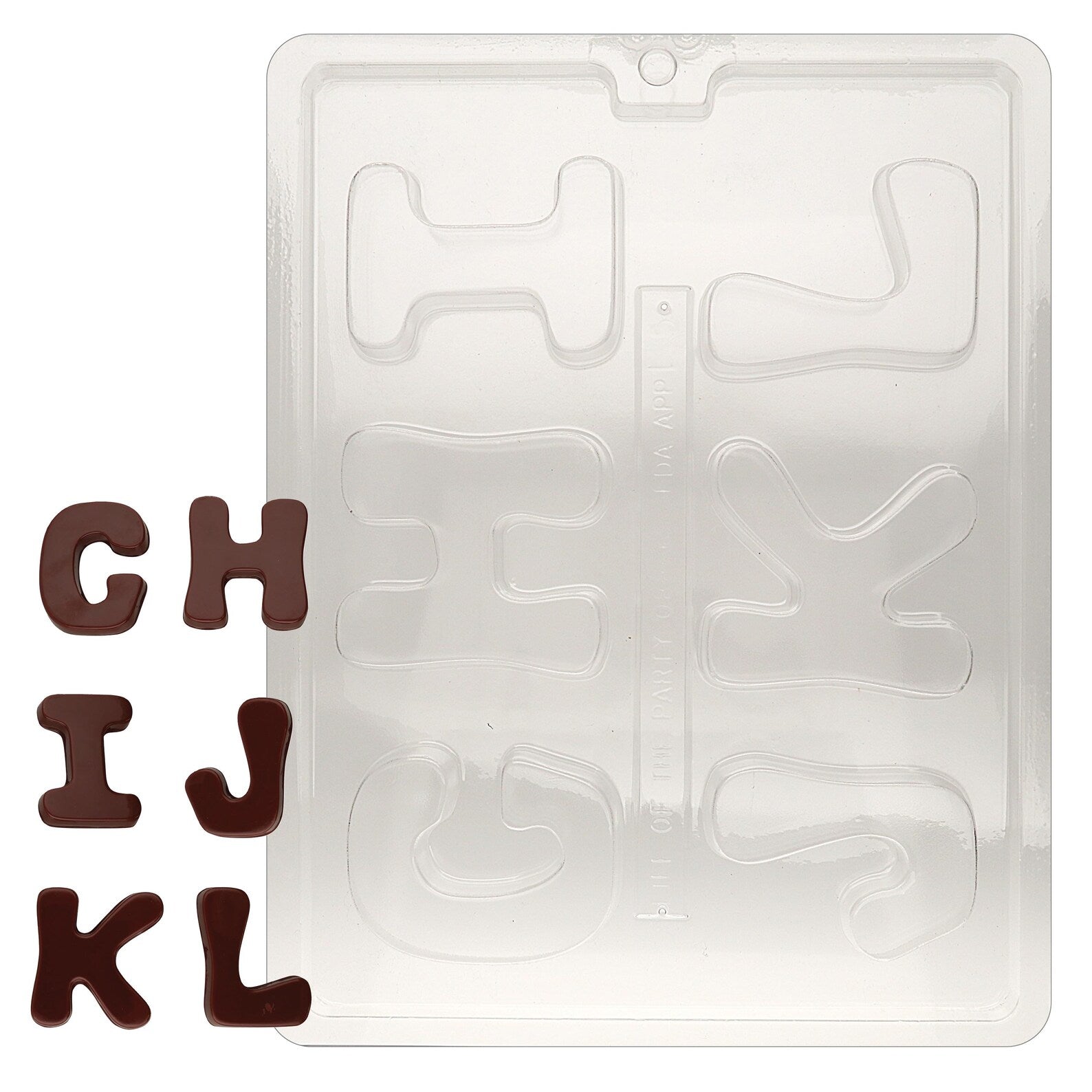 CHUNKY LETTERS  AND STARS CHOCOLATE MOULD
