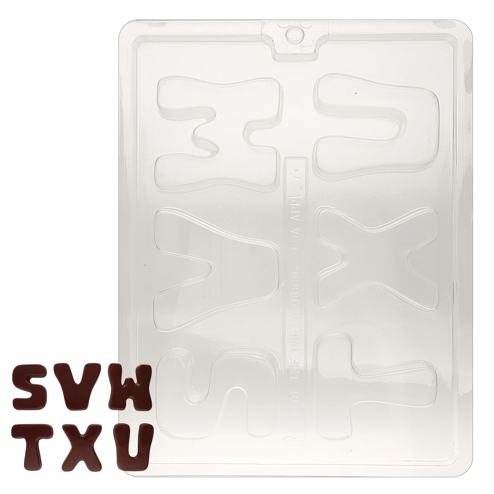CHUNKY LETTERS  AND STARS CHOCOLATE MOULD