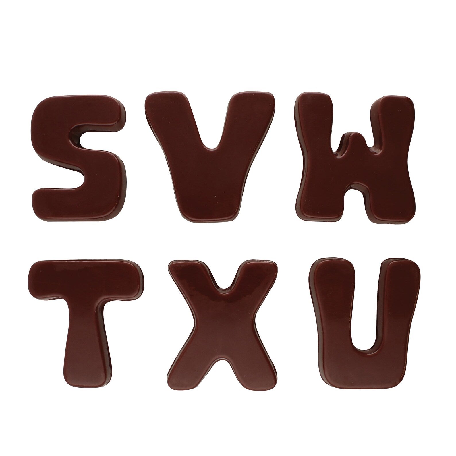 CHUNKY LETTERS  AND STARS CHOCOLATE MOULD