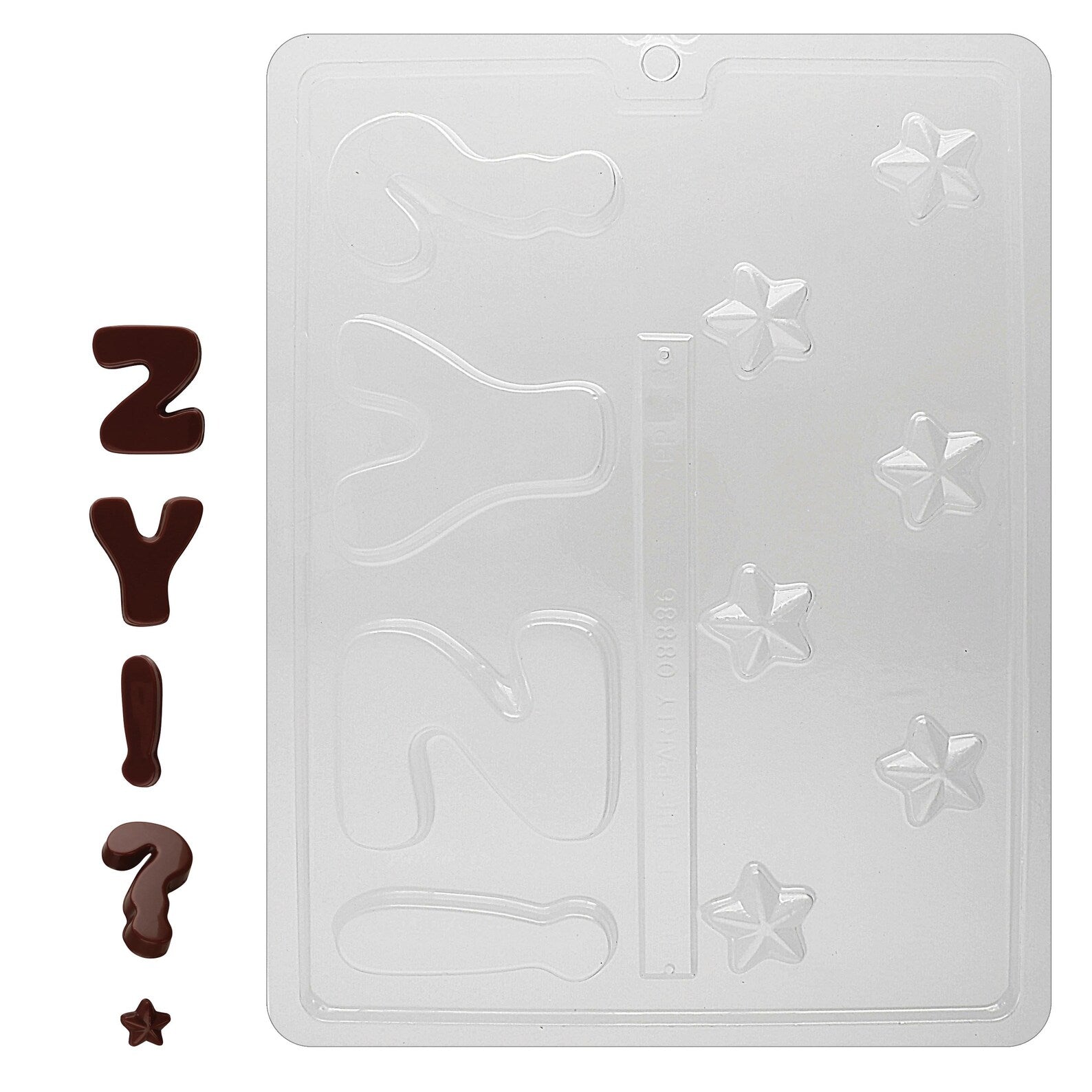 CHUNKY LETTERS  AND STARS CHOCOLATE MOULD