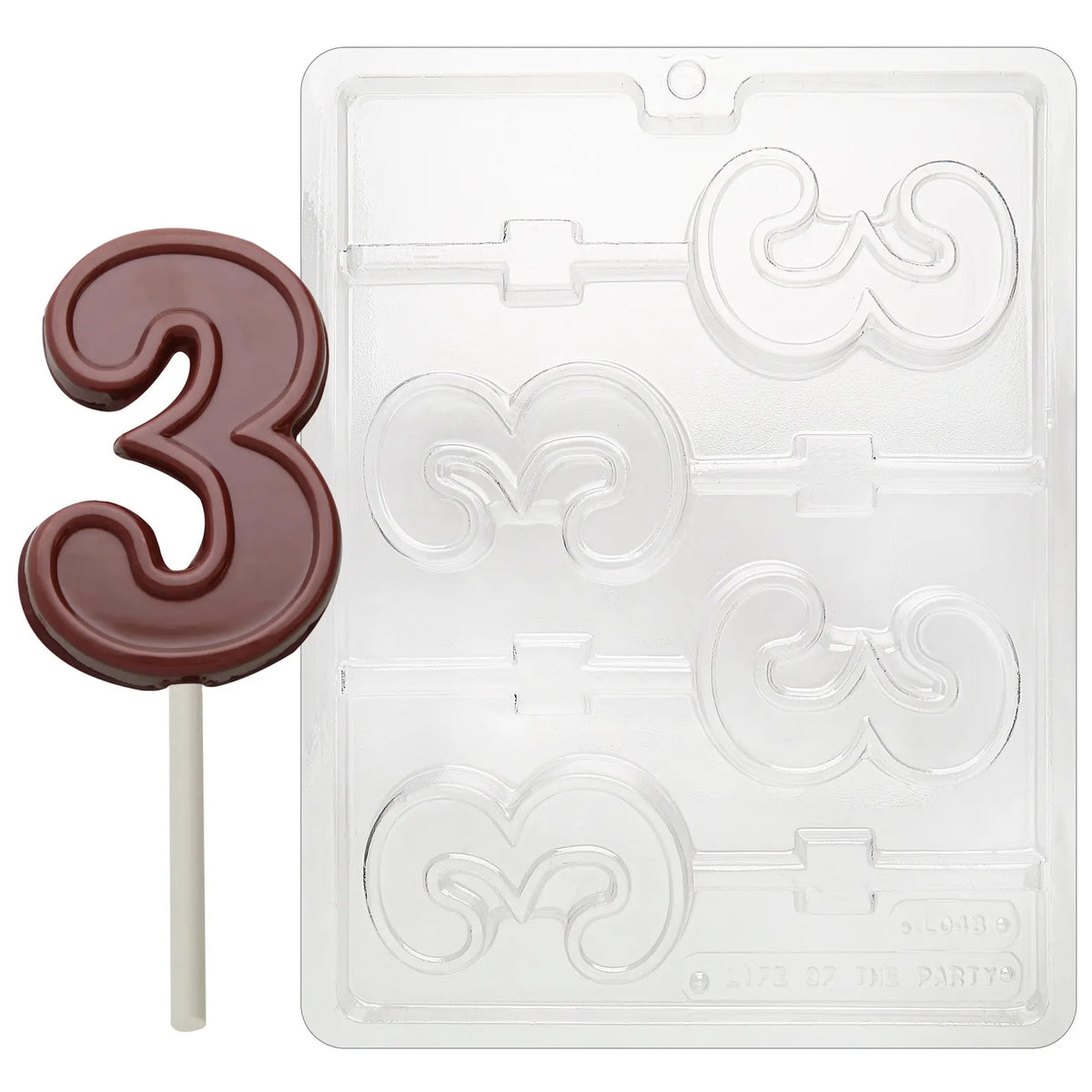 NUMBER LOLLY CHOCOLATE MOULD