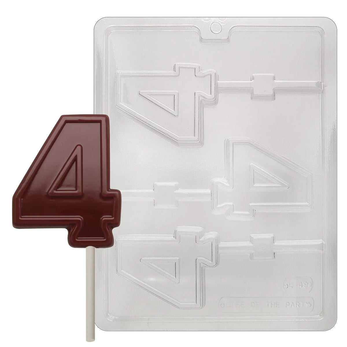 NUMBER LOLLY CHOCOLATE MOULD