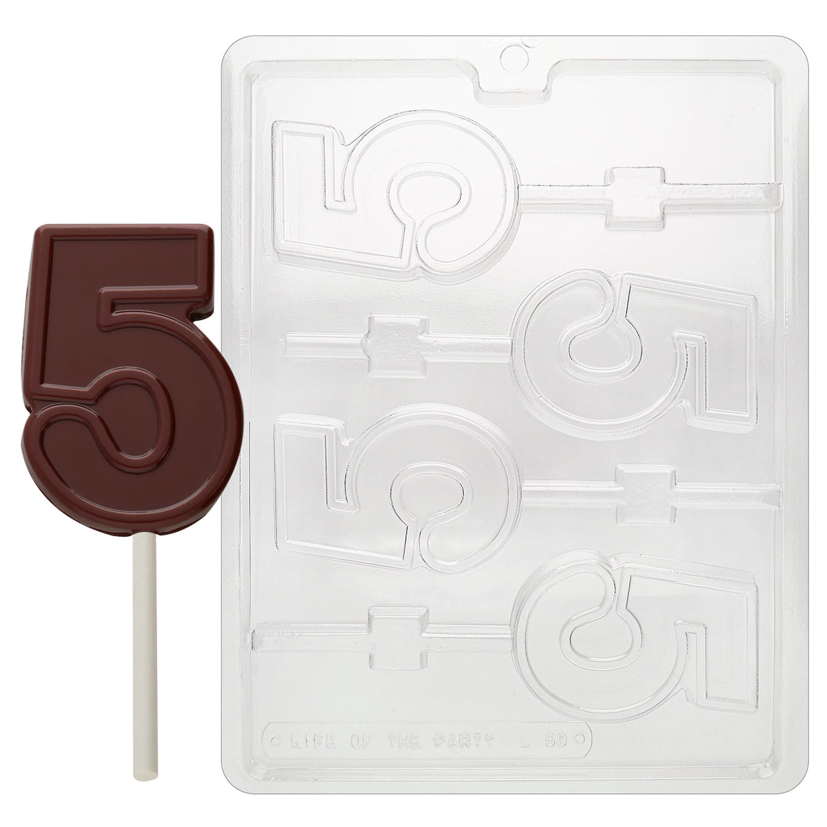 NUMBER LOLLY CHOCOLATE MOULD
