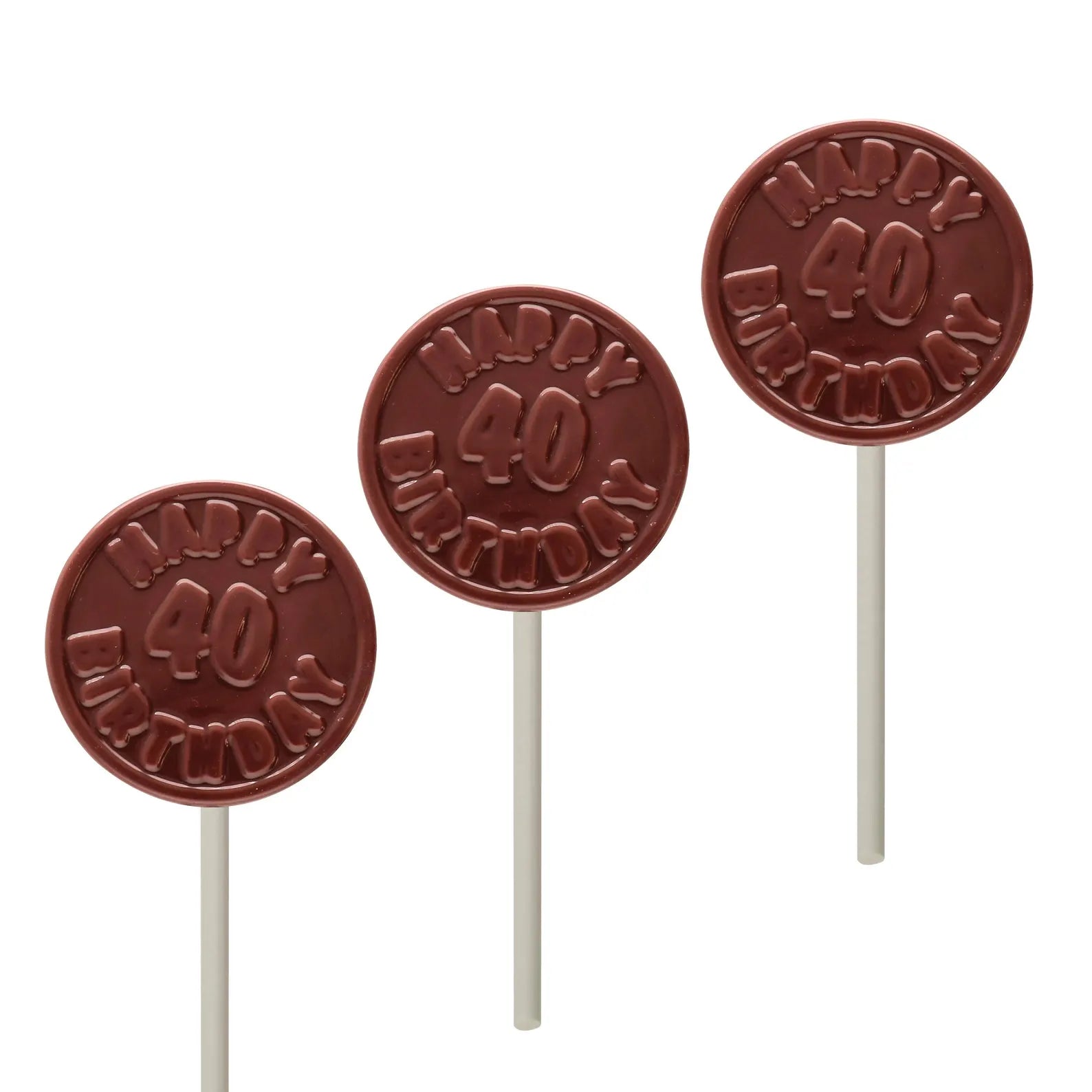 Happy 40th Birthday Chocolate Lolly Mould