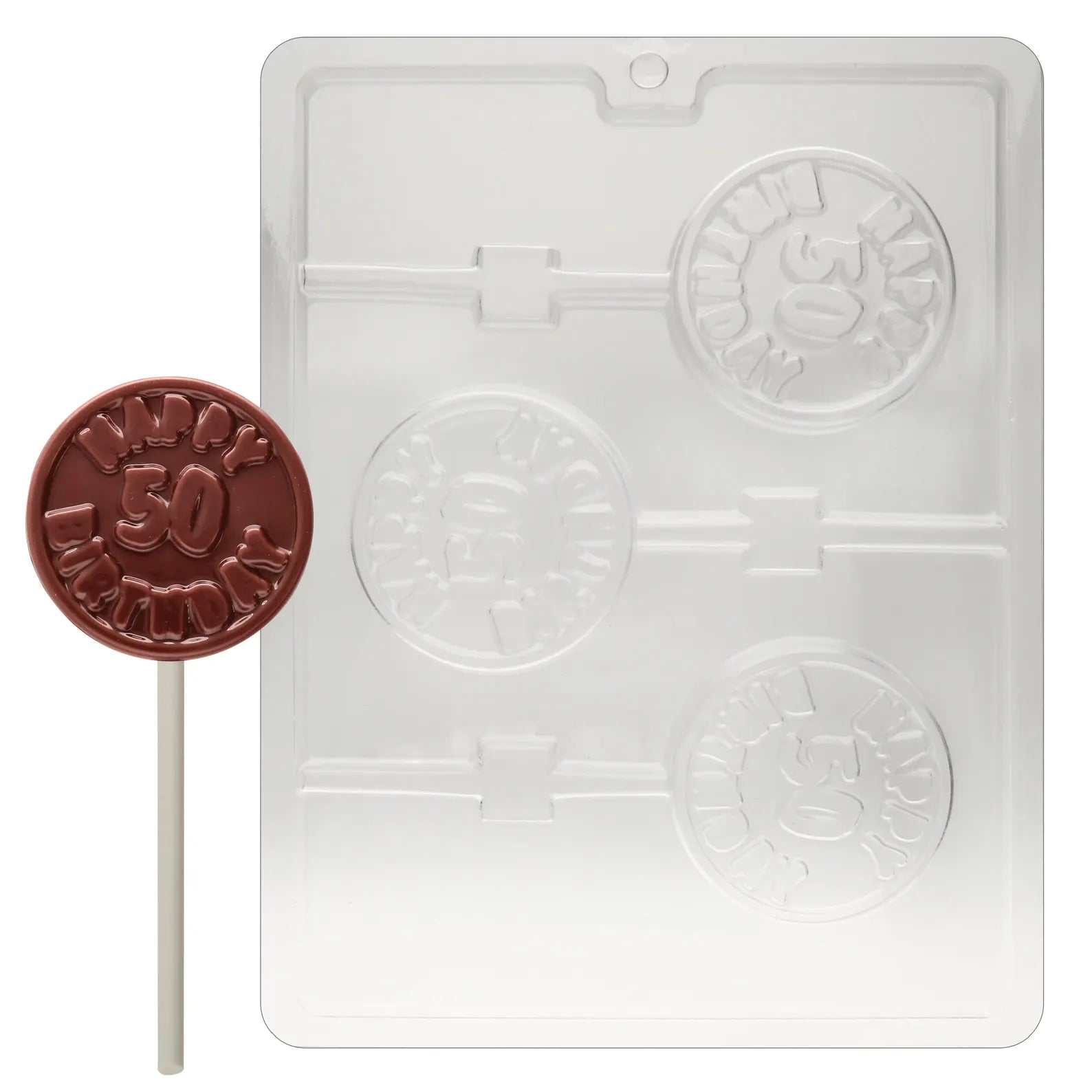Happy 50th Birthday Chocolate Lolly Mould