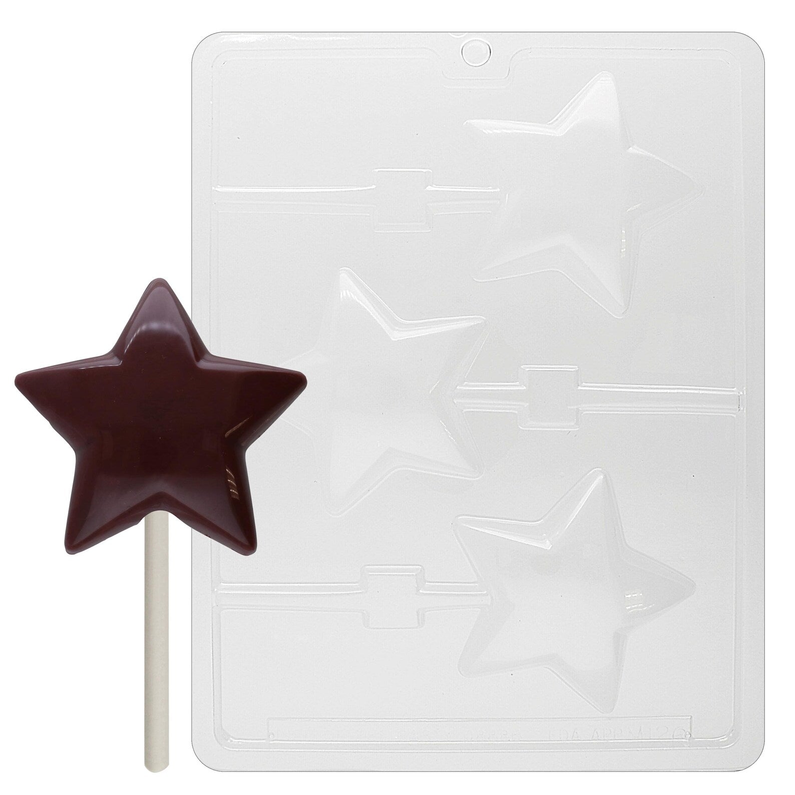 ROUNDED STAR LOLLY CHOCOLATE MOULD