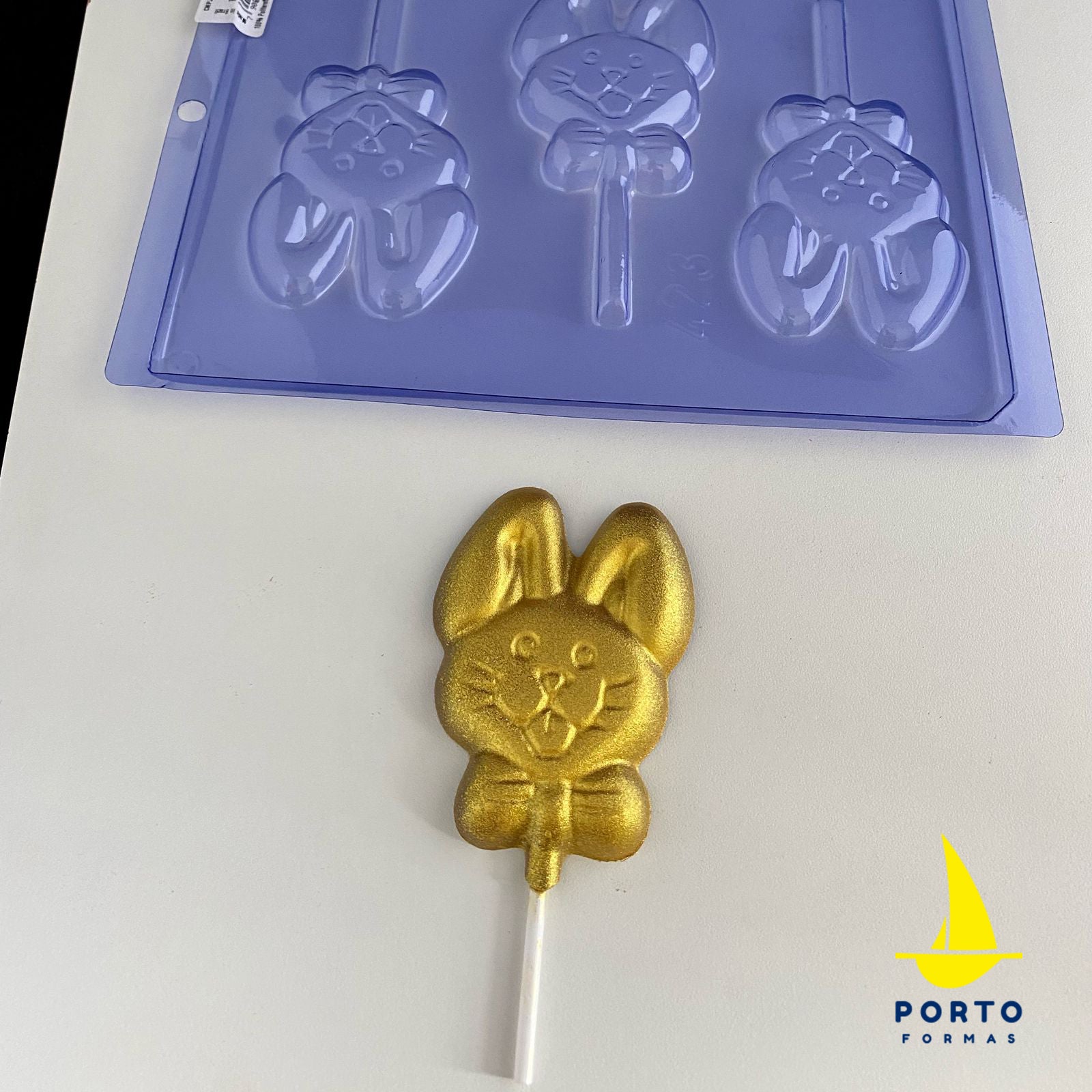 LONG EARED RABBIT LOLLIPOP Chocolate Mould