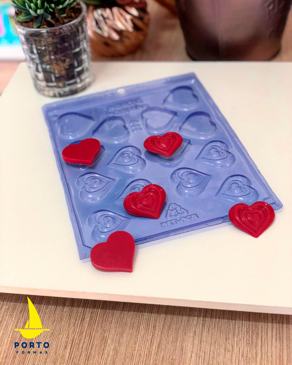 Heart Applique Chocolate Mould