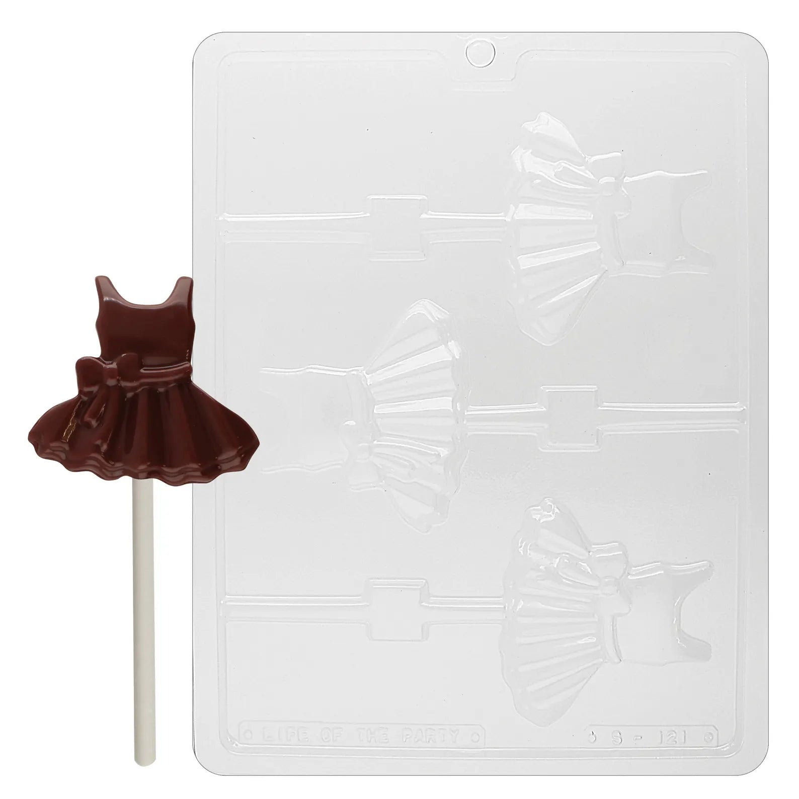 S121 Ballerina Dress Lollipop Chocolate Candy Mould