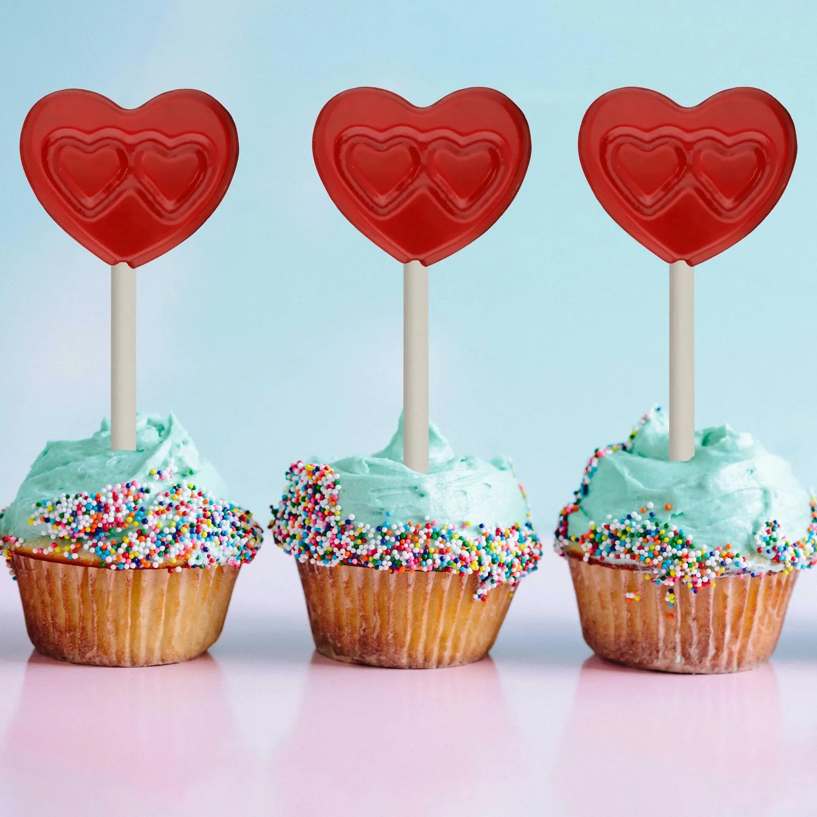 DOUBLE HEART LOLLY CHOCOLATE MOULD