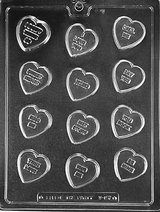 Candy Heart Sayings Chocolate Mould