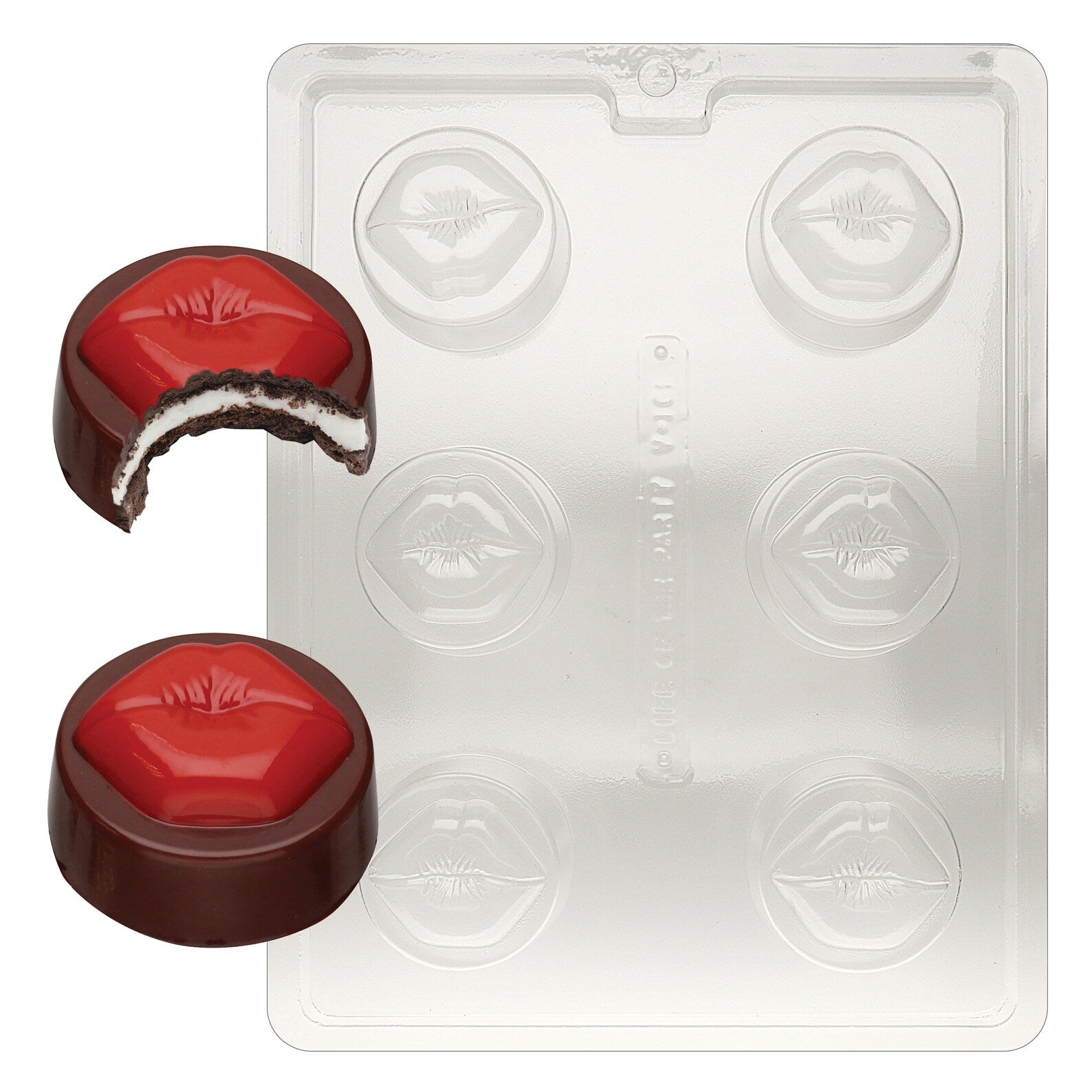 LIPS ON A COOKIE CHOCOLATE MOULD