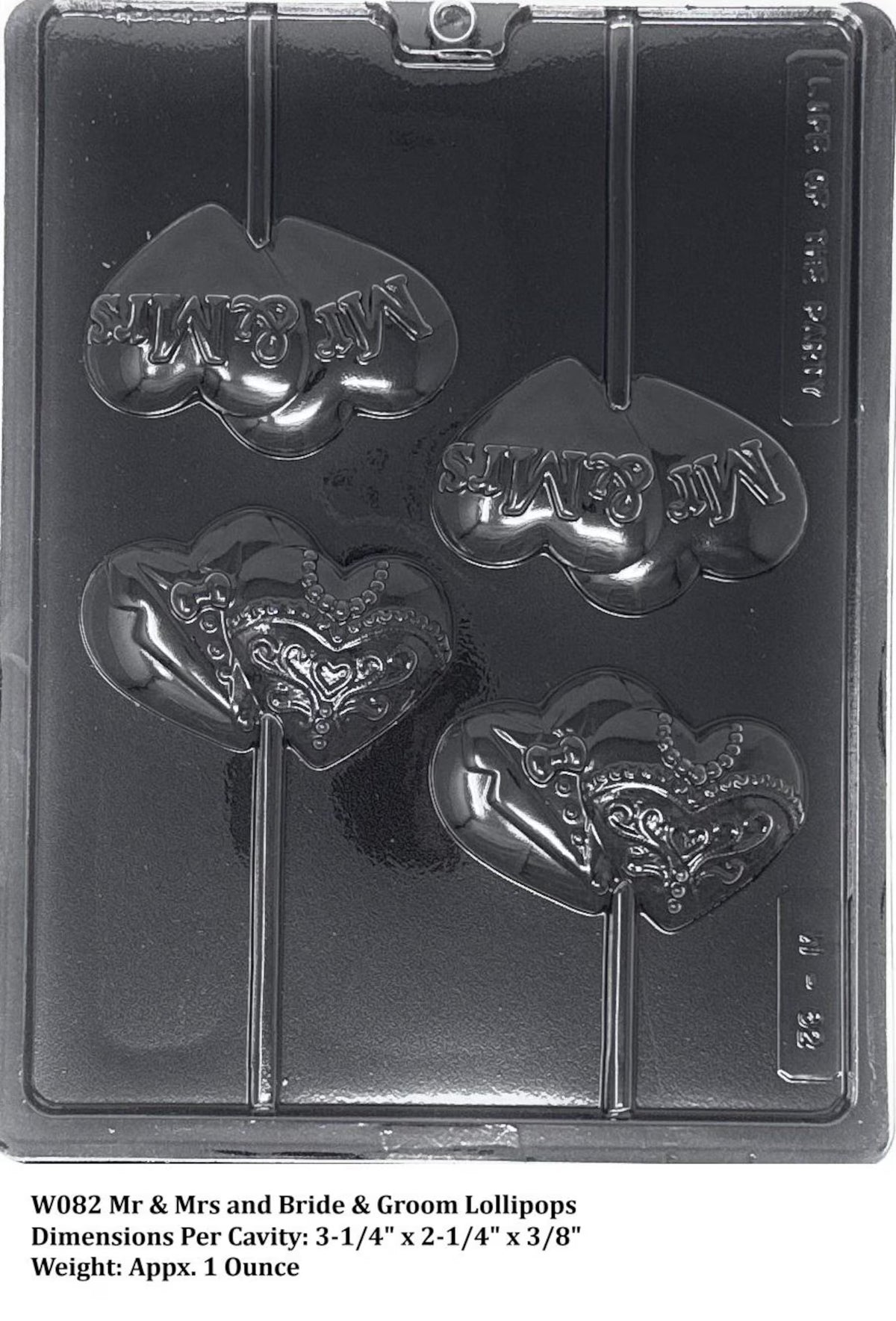 MR & MRS CHOCOLATE LOLLIPOP MOULD